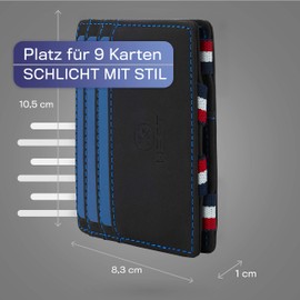 WEST® - Magic Thin Wallet with Coin Pocket, navy, rfid wallet