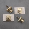 NCSEN 2 Pack Gold Door Knobs with Camelot Trim,Interior Door