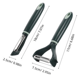 Alipis 2pcs Innovative Kitchen Gadgets Fruit Stripper Kitchen Slicer Fruit and Vegetable Tools Multi-Function Vegetable Peeler Vegetable Chopper Fruit Slicer Green Stainless Steel