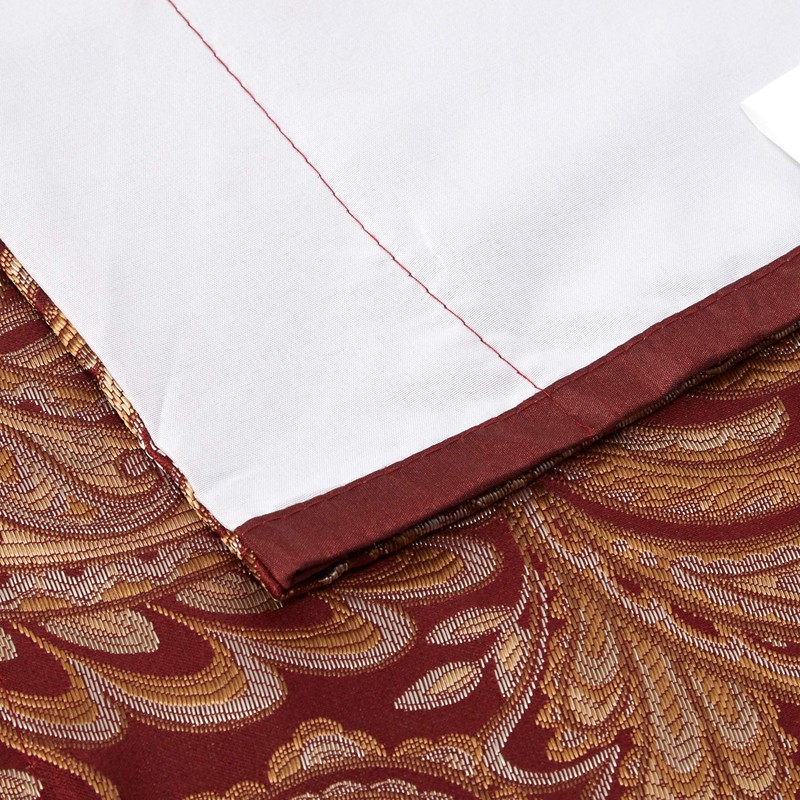 Madison Park Aubrey Jacquard Window Rod Pocket Valance with Beads,