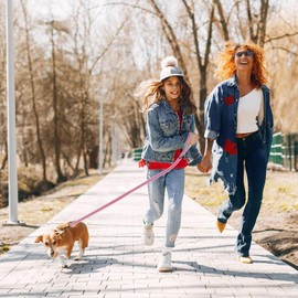 Martingale Collar for Dogs,Soft Neoprene Padded Reflective Martingale Collar and Leash Set Safety Buckle Nylon Martingale Dog Collar for Medium Dogs(Hotpink&M)