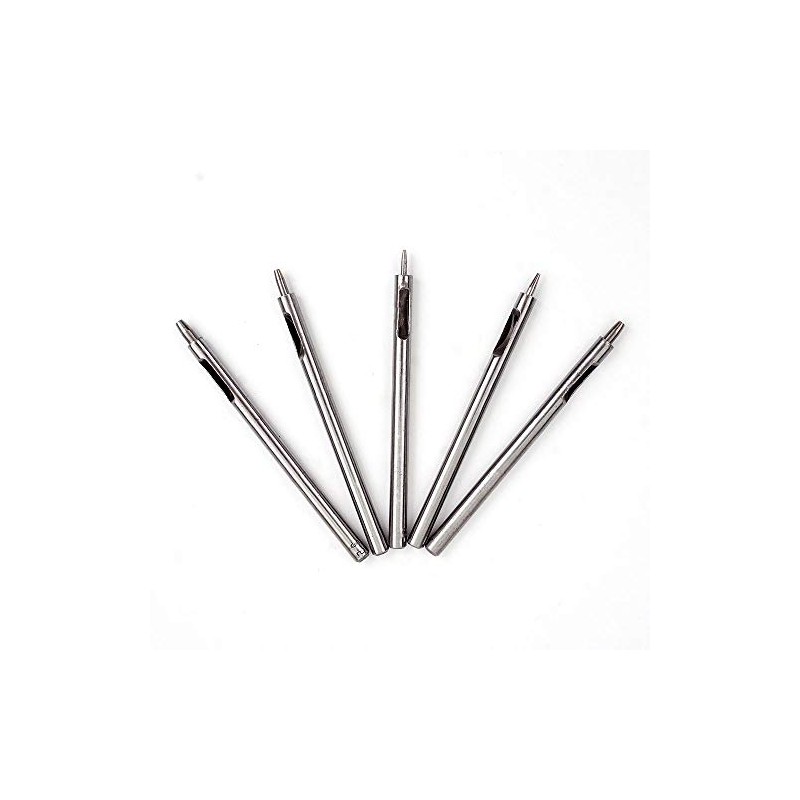 5PCS Leather Punch Tool, BE-TOOL Round Hollow Hole Punch Cutter