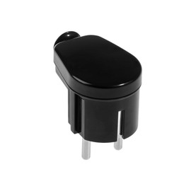 KEL Universal Schuko Plug 16 A / 230 V – Plug, Earthing Contact Plug IP20 Power Plug, Uni Schuko Plug Made of Plastic, Black