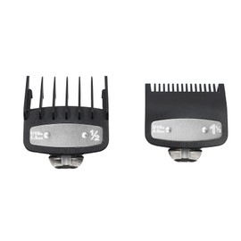 Pack of 2 Scissors Protectors for Wahl Clippers with Metal Clip Hair Clipper Attachments with Clip 1/16 Inch and 3/16 Inch Replacement Standard Fitting Comb