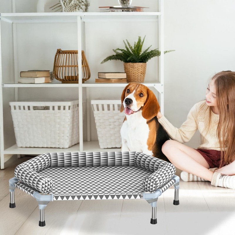 Orthopedic Dog Bed for Medium Dogs - Removable Bolsters &