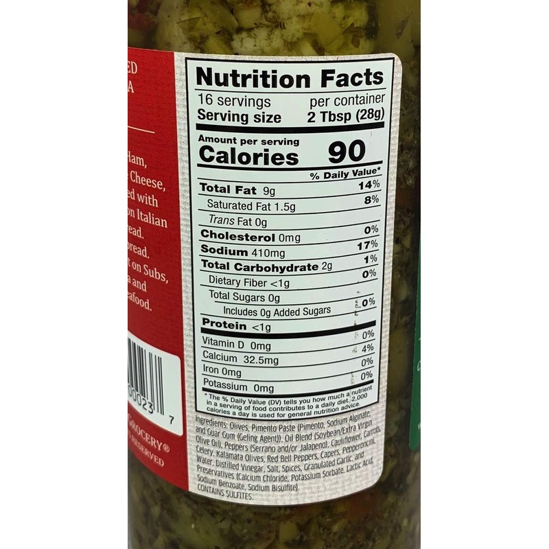 Central Grocery Hot & Spicy 16 Ounce Olive Salad (1
