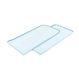 The Rag Company The Rag Company - Dry Me A River - Professional Korean 70/30 Blend Microfiber Waffle-Weave Drying & Detailing Towels, Soft Suede Edges, 390GSM, 20in x 40in, Light Blue (2-Pack)