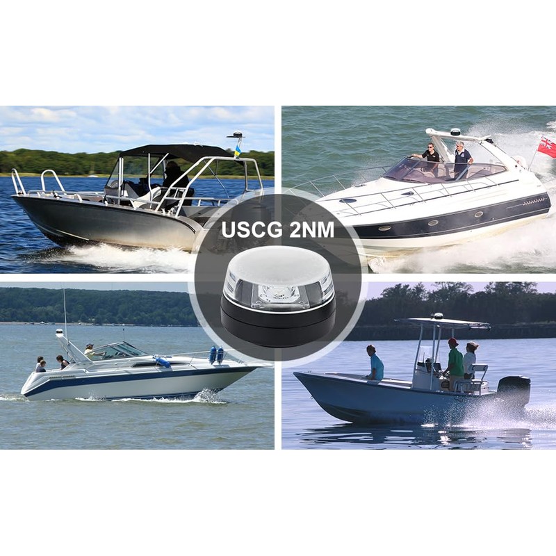 CLGmarine Anchor Lights,Boat Tower Light,Bimini Top LED Waketower All-Round 360