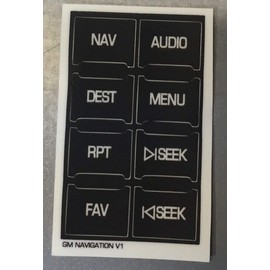 Decal USA Made in The USA FITS 2007-2011 Saab 9.3 Radio Navigation Display Buttons Decals This Repair kit Will Overlay The Original Faces on The Push Buttons of Your Current Radio. NO Radio Included!