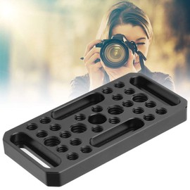Agatige Camera Mounting Plate, Black, DSLR Camera Switching Plate with CNC Machined Aluminum Alloy Body, Compatible with DSLR Cameras, Removable Mounting Type