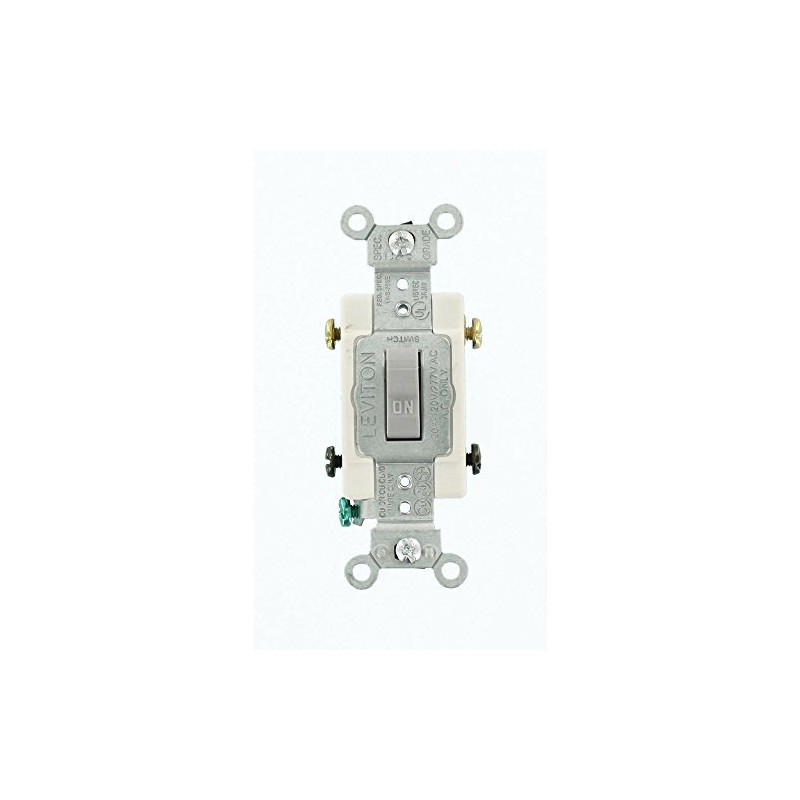 Leviton 20 Amp, 120/277 Volt, Toggle Double-Pole AC Quiet Switch,