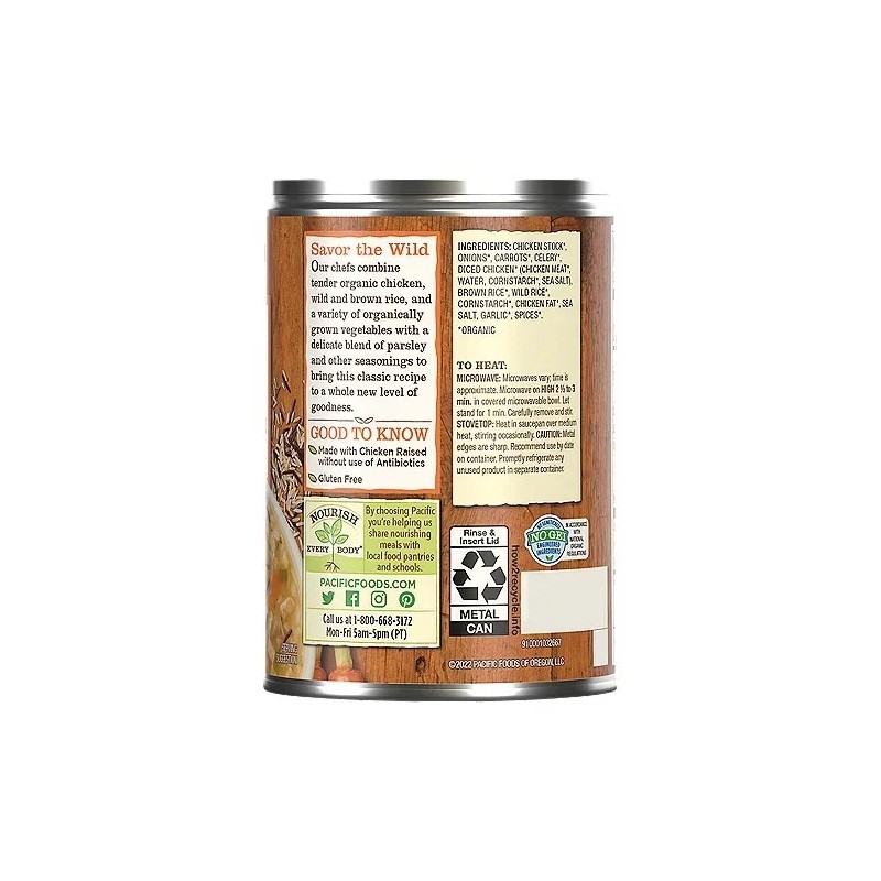 Pacific Foods Organic Chicken & Wild Rice Soup 16.03 oz