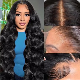 13x4x1 T Part Body Wave Human Hair Wig Lace Front Wigs Frontal Wigs for Black Women 150% Density Natural Body Wig for Women Brazilian Human Hair 18 Inch