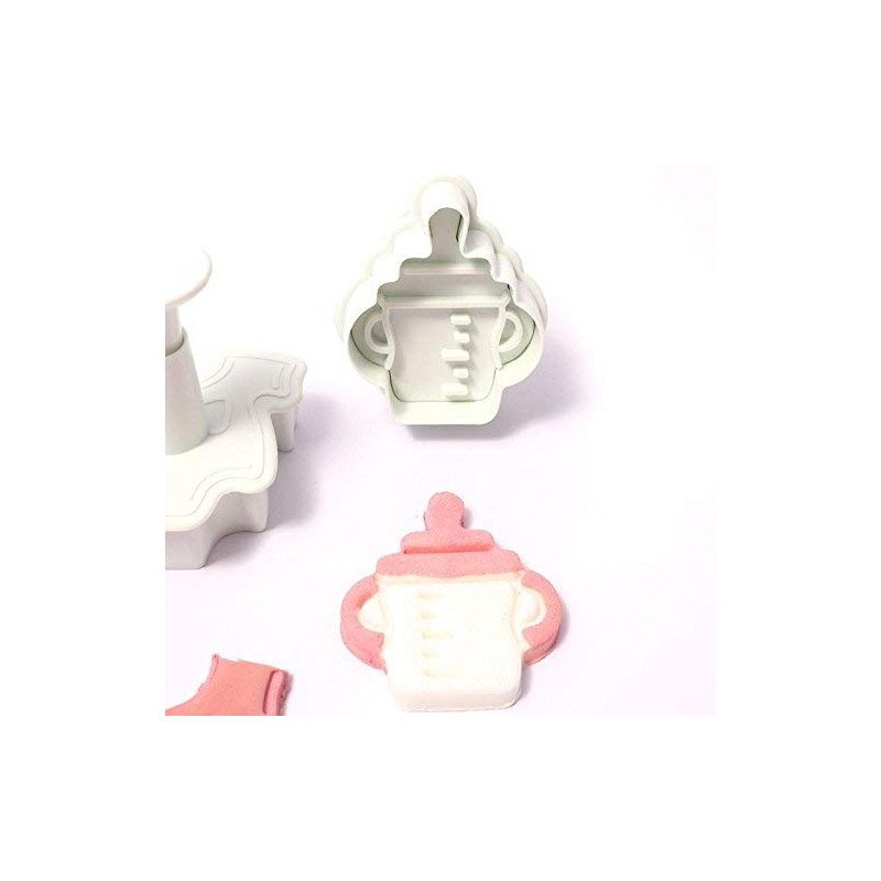 Yolli Fondant Cutter Plunger Set 4pcs Baby Shower Pram Rocking