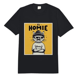 Lil Homie Cute Cholo Cat Chicano Art West Coast Hip Hop Prem Comfort Colors Adult Heavyweight T-Shirt