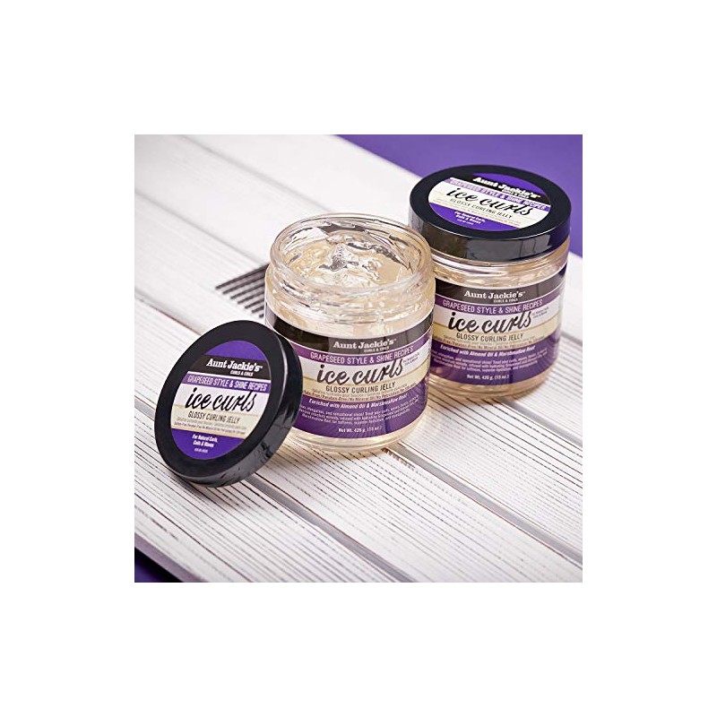 Aunt Jackie's Grapeseed Collection, Ice Curls Glossy Curling Jelly; Sulfate