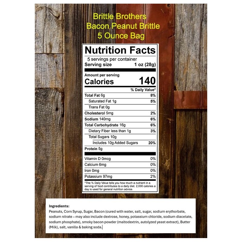 Brittle Brothers Bacon Brittle, 5 Ounce