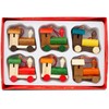 Brubaker Set of 6 Wooden Railway Pendants, Tree Decorations, Locomotives,