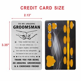 Richesele Groomsmen Gifts from Groom - Thank You Gift for Groomsmen on Wedding Day - Thank You for Being An Amazing Groomsman and A Cherished Friend