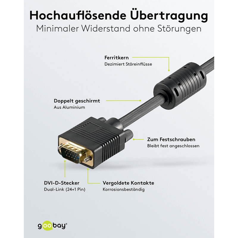 Wentronic 5m SVGA XGA 500 Monitor Cable