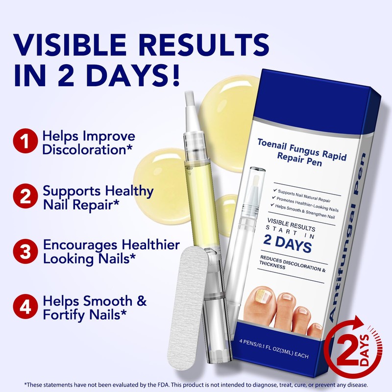 4Pcs Nail Care Pens, Moisturizing Nail Strengthener for Discoloured Nails