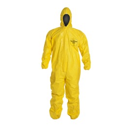 Tychem QC Chemical Protection Coveralls With Hood By Dupont, Sizes Medium To 4XL (4XL)