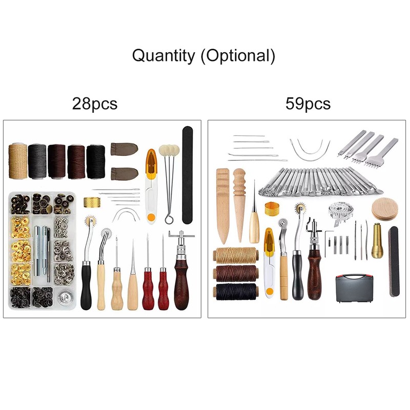 28PCS Craft Leather Tools Set DIY Leather Hand Working Tool