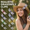 12PCS 3D Artificial Dragonfly Clips – Durable TPR/PVC Hanging Ornaments