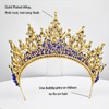 Tiaras y coronas grandes para mujer, coronas de vidrio alto,