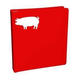 Bargain Max Decals Pig Silhouette Sticker Decal Notebook Car Laptop 5.5" (White)
