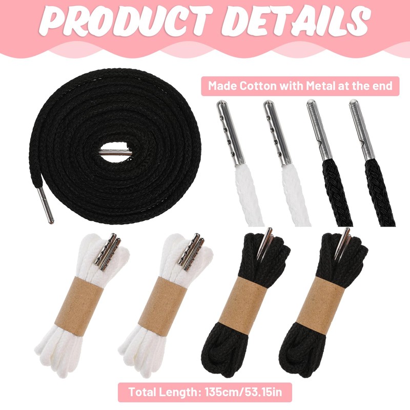 Molain 4PCS Drawstring Cord Replacement Drawstring with Easy Threader for