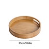 Serving Tray Bamboo Wood Color Round Tray For Water Tea