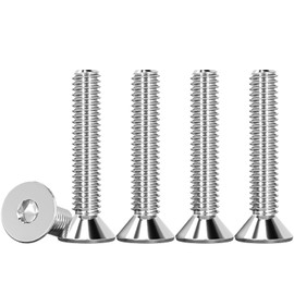 Drenky Pack of 50 M4 Screws Stainless Steel V2A Countersunk Head Screws DIN 7991 / ISO 10642 Threaded Screws Socket Screws Machine Screws M4 x 25 mm