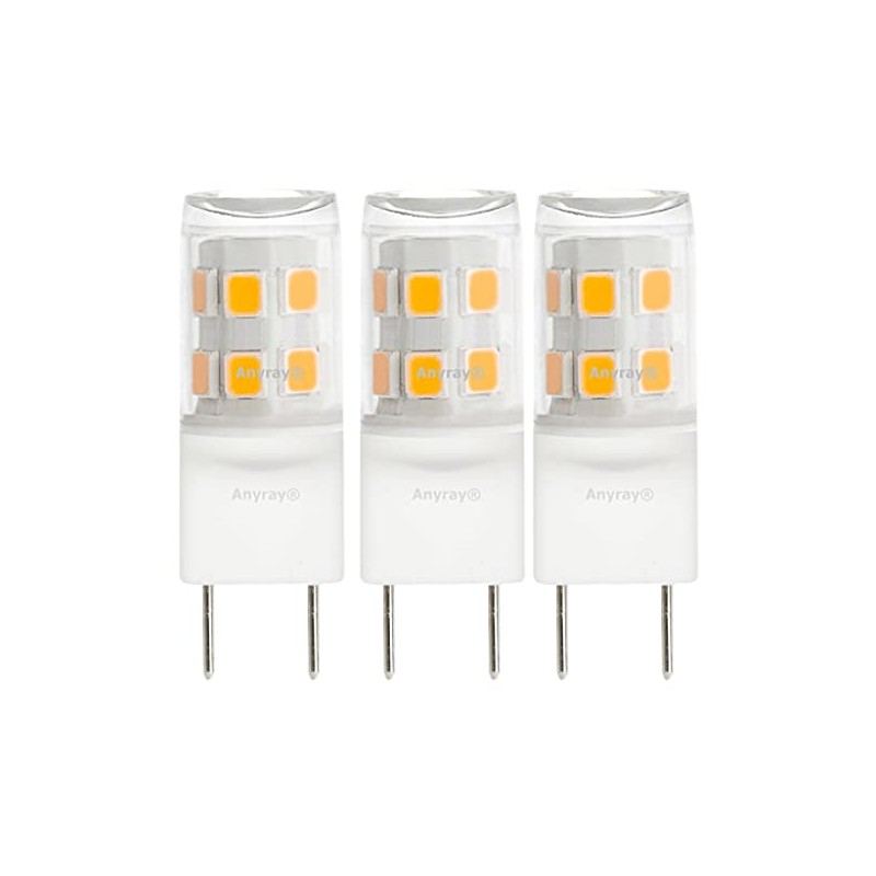 Anyray (3-LED G8 Replacement Light Bulbs 2W for 120V 20-Watt