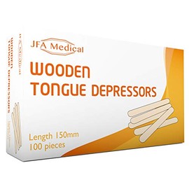 Pack of 100 Wooden Waxing Spatulas Wax Applicator Sticks/Wooden Tongue Depressors
