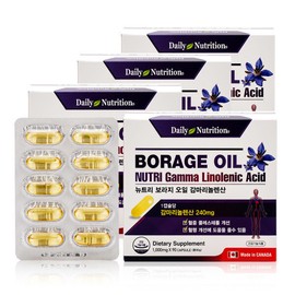 Daily Nutrition 4 boxes Nutri Gamma Linolenic Acid Borage Oil Borage Oil Evening Primrose Oil / 4박스 뉴트리 감마리놀렌산 보라지오일 보라지유 달맞이꽃종자유