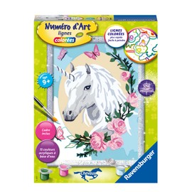 Ravensburger 4005556290499 Numéro d'art - Moyen - Licorne Fleurie Flower Creative