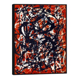 Anya's artfulhome Framed Canvas Abstract Art Free Form by Jackson Pollock Home Decorations 20"x28"