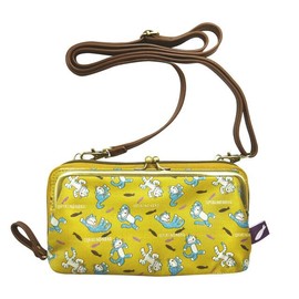 11 Cats Jacquard Wallet Shoulder Surprised Yellow