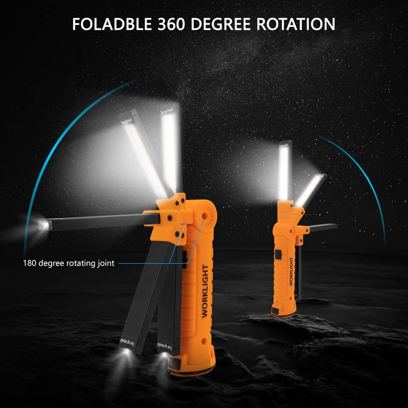 Lmaytech 4 Pack Rechargeable LED Work Lights with Magnetic Base