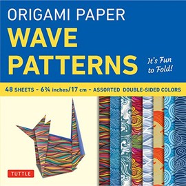 Origami Paper - Wave Patterns - 6 3/4 inch - 48 Sheets: Tuttle Origami Paper: Origami Sheets Printed with 8 Different Designs: Instructions for 8 Projects Included