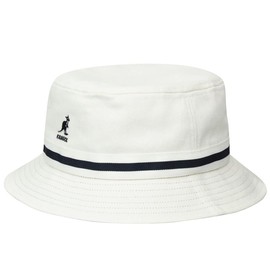 Kangol Unisex Stripe Lahinch Bucket Hat, White, X-Large