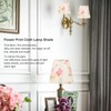 Cloth Lamp Shade Flower Pattern Clip On Bulb Lampshade for