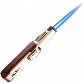butane torch,Torch lighter,bright lighter, windproof refillable butane lighter, adjustable flame lighter, suitable for barbecue, Kitchen baking, Excluding butane (03# Gold, 6.9 * 1.45in)