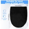 FRCTLNKG 1 Pc Black Toilet Cover, Soft Velvet Polyester Black