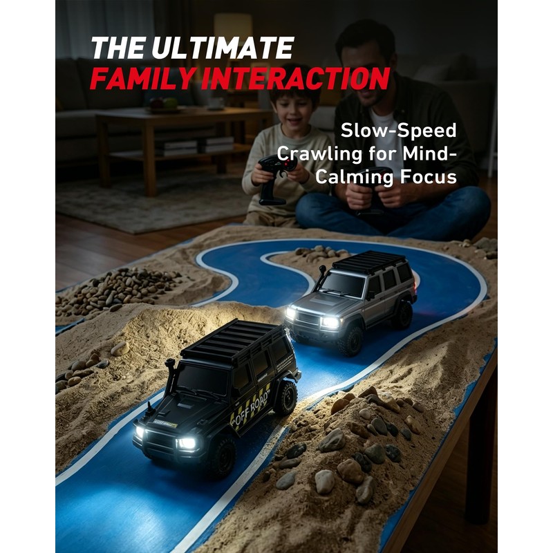 ARRIS 1/43 Desktop RC Crawler 4WD with Full Proportional Control
