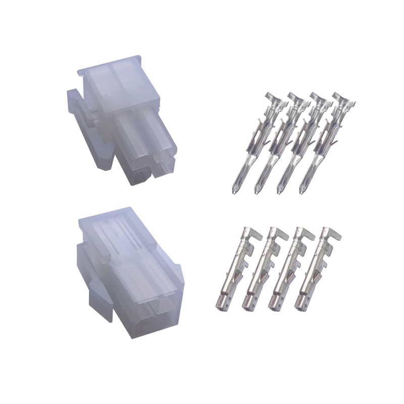 4-Pin Connector 18-24AWG Standard 0.0165” 4.2mm 2/4/5-Pin Connector Industrial and