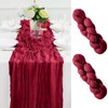 2Pack Burgundy Cheesecloth Table Runner 10FT Gauze Cheese Cloth Table