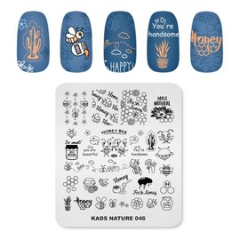 KADS Nail Art Template Nature Nail Stamping Plate Nail Art DIY Manicure Tool (NA046)