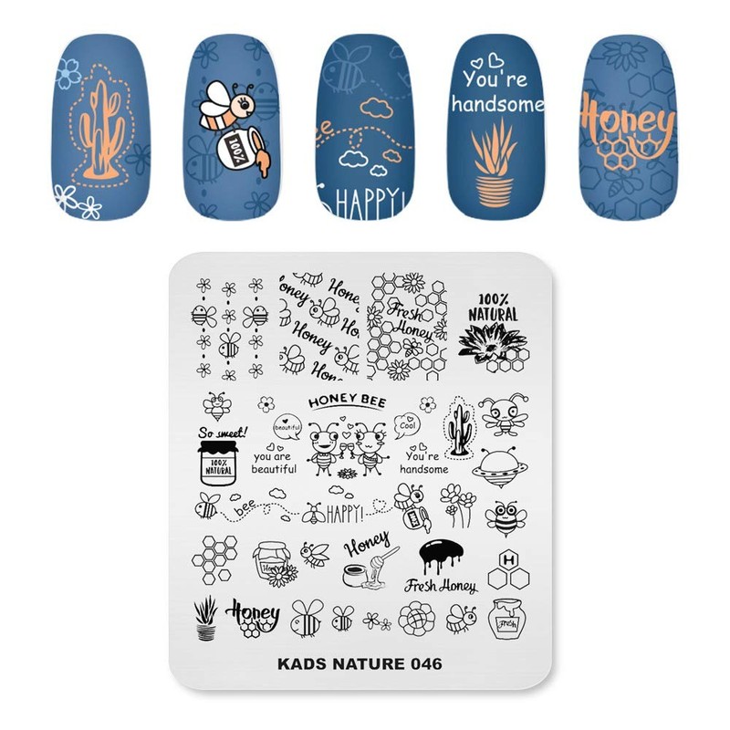 KADS Nail Art Template Nature Nail Stamping Plate Nail Art